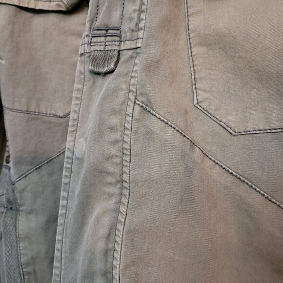 Vtg Outpost Makers Utility Military Jacket M Vtg Grunge Wash 90's Y2K Ripped - Picture 4 of 15